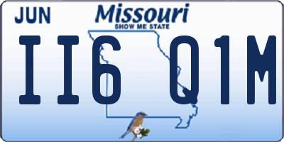 MO license plate II6Q1M