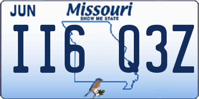 MO license plate II6Q3Z