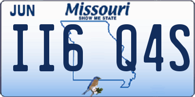 MO license plate II6Q4S