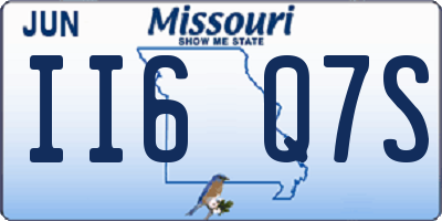 MO license plate II6Q7S