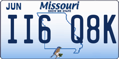 MO license plate II6Q8K