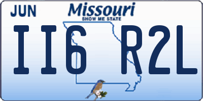 MO license plate II6R2L