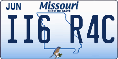 MO license plate II6R4C