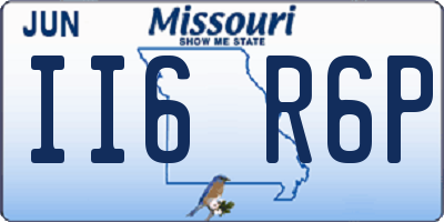 MO license plate II6R6P