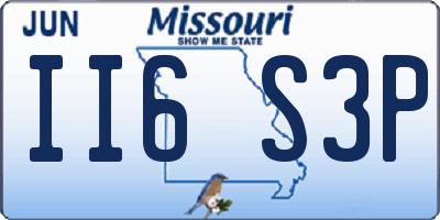 MO license plate II6S3P