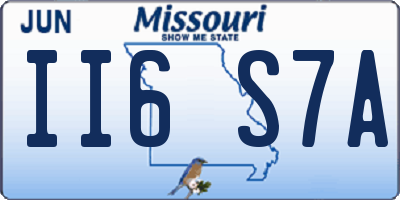 MO license plate II6S7A