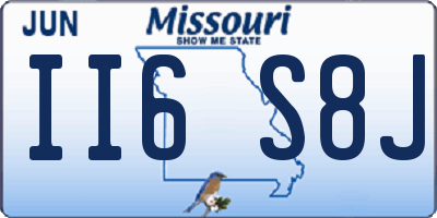MO license plate II6S8J