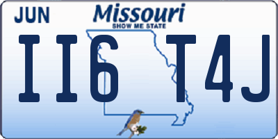 MO license plate II6T4J