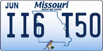 MO license plate II6T5O