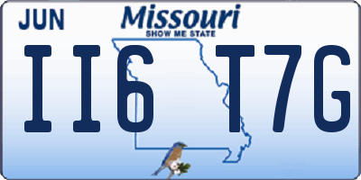 MO license plate II6T7G