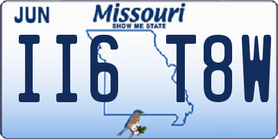 MO license plate II6T8W