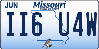 MO license plate II6U4W