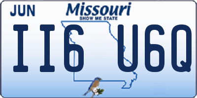 MO license plate II6U6Q