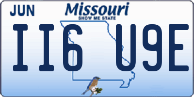 MO license plate II6U9E