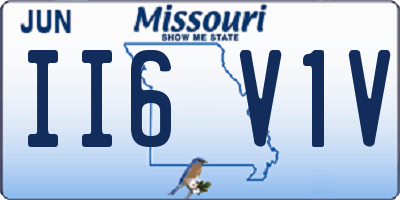 MO license plate II6V1V