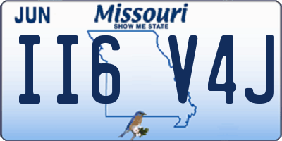 MO license plate II6V4J