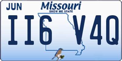MO license plate II6V4Q