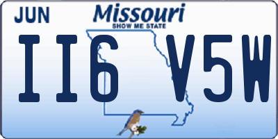 MO license plate II6V5W