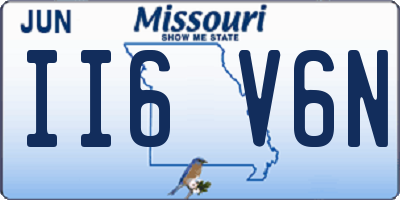 MO license plate II6V6N