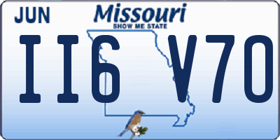 MO license plate II6V7O