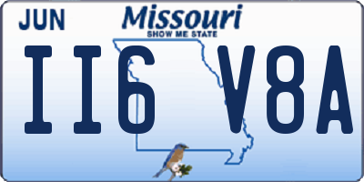 MO license plate II6V8A
