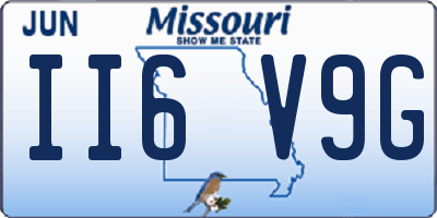 MO license plate II6V9G