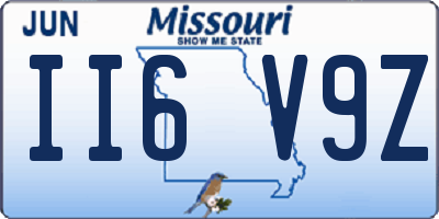 MO license plate II6V9Z