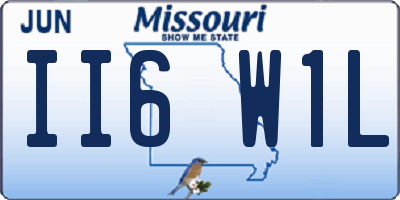 MO license plate II6W1L