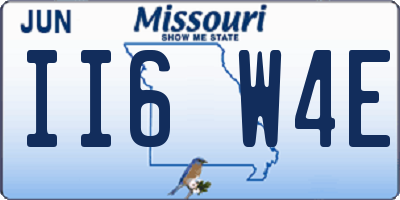 MO license plate II6W4E