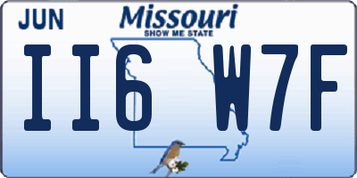 MO license plate II6W7F