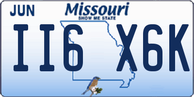 MO license plate II6X6K
