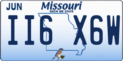 MO license plate II6X6W