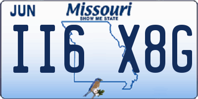 MO license plate II6X8G