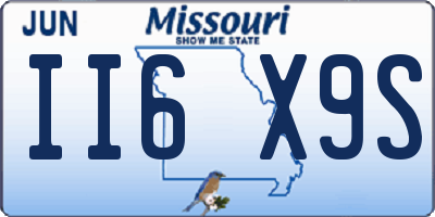 MO license plate II6X9S
