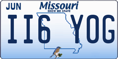 MO license plate II6Y0G