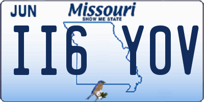 MO license plate II6Y0V