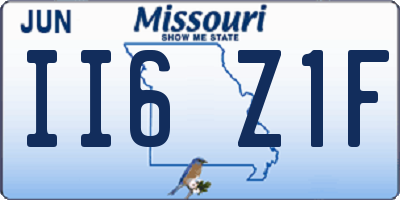 MO license plate II6Z1F