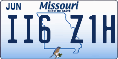 MO license plate II6Z1H