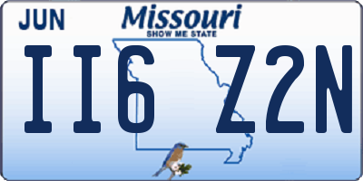 MO license plate II6Z2N