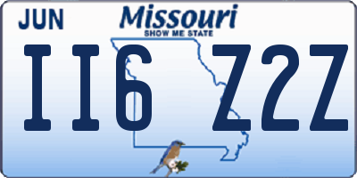 MO license plate II6Z2Z