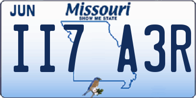 MO license plate II7A3R