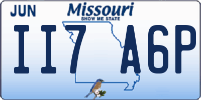 MO license plate II7A6P