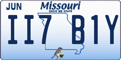MO license plate II7B1Y