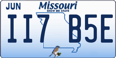 MO license plate II7B5E