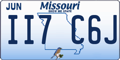 MO license plate II7C6J