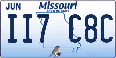 MO license plate II7C8C