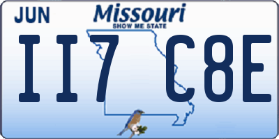 MO license plate II7C8E