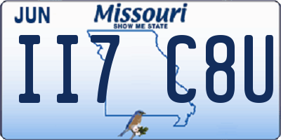 MO license plate II7C8U