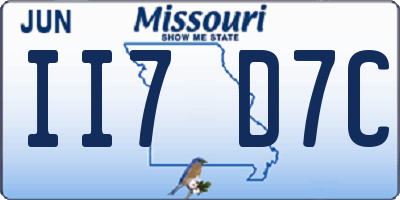 MO license plate II7D7C