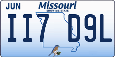MO license plate II7D9L